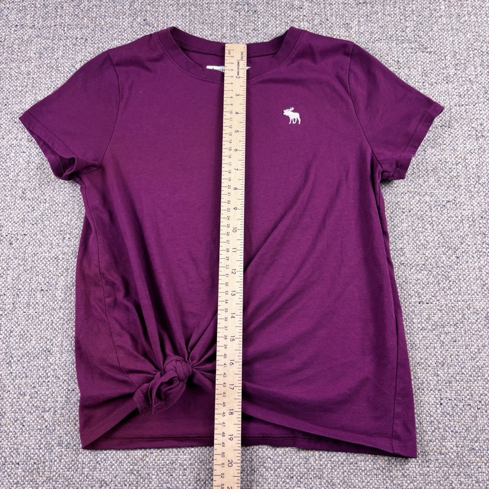 ABERCROMBIE KIDS Girls 11/12 burgundy logo tee - Picture 4 of 6